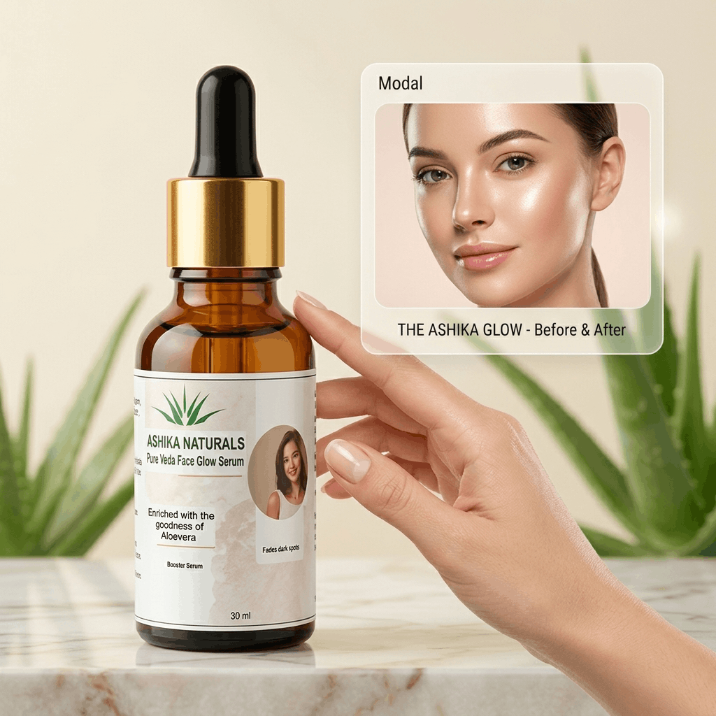 Ashika Naturals Pure Veda Face Glow Serum (30ml) - Ashika naturals